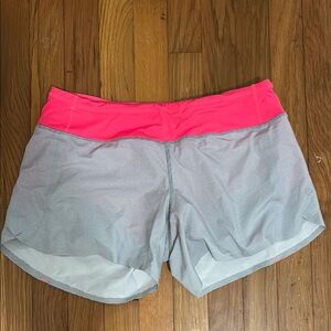 Lululemon Athletica Gray and Pink Athletic Shorts